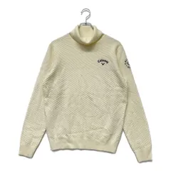 中古 メンズ キャロウェイ Callaway セーター L 白 ホワイト タートルネックニット
