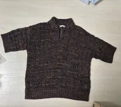 ザラ ZARA コントラスト テープ ニット ポロ シャツ