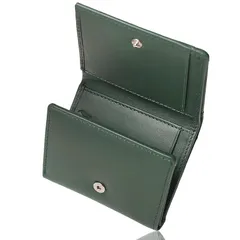 【新品】 [mieno] 財布 ミニ財布 コンパクト メンズ レディース 【厳選本革×三つ折り×コンパクト】 (グリーン)