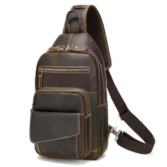 【新品】 LANNSYNE ボディバッグ メンズ 本革 ボディバック レザー 人気 ワンショルダーバッグ 12.9インチiPad対応可 大容量 0