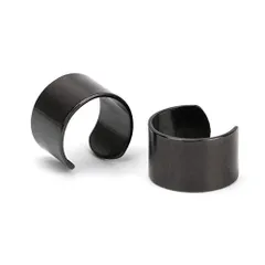 【特価商品】小ぶり ゴールド ブラック シルバー 男性 ステンレス 挟むだけ レディース silver メンズ 耳の穴不要 シンプルイヤーカフ 金属アレルギー対応 両耳用2点セット