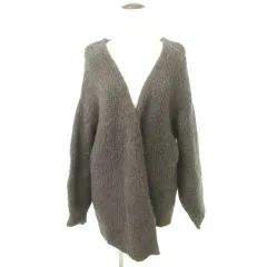 ナノユニバース nano universe ロング カーディガン 長袖 無地 厚手 フリーサイズ グレージュ