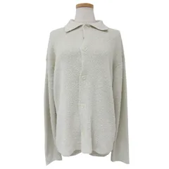 BEAUTY&YOUTH ビューティアンドユース ニット ライトベージュ FREE 23春夏 ファンシーヤーン 襟付き パイル ニット カーディガン ポロ 長袖 トップス カジュアル きれいめ【レディース】