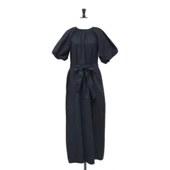 Reformation リフォーメーション ワンピース ブラック 黒 サイズ:XS / コットン パフスリーブ ロング ワンピース / ギャザー ベルト付き ストレッチ / トップス ドレス【レディース】【中古】