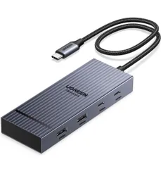 ★UGREEN 7 in 1 Revodok Pro USB C ドッキングステーション 2*HDMI出力 USB Cハブ 4K@60Hz HDMI 出力 2*USB A&C 10Gbps高速データ転送 100W PD急速充電