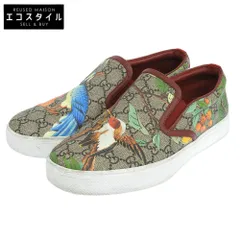 GUCCI グッチ GGスプリーム ティアンプリント ローカットシューズ メンズ ブラウン系/レッド 6 1/2 427077 6.5