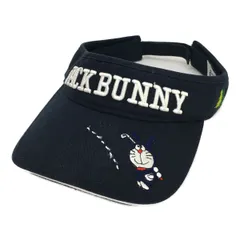 中古 ジャックバニー Jack Bunny!! サンバイザー フリー ネイビー ドラえもん 刺しゅうロゴ