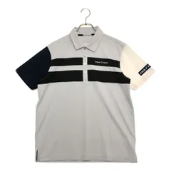 中古 メンズ ヒールクリーク HEAL CREEK 半袖ポロシャツ 50(L) 薄グレー×紺のサムネイル