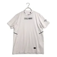中古 メンズ キャロウェイ Callaway 半袖シャツ M 白 ホワイト モックネック