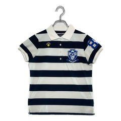 美品】パーリーゲイツ レディース 半袖 モックネック シャツ ボーダー