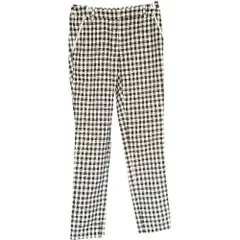   adabat アダバット ロングパンツ カジュアルパンツ レディース36 ブラック 黒 ボトムス ギンガムチェック【DD150】のサムネイル