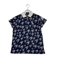 美品♡パーリーゲイツ リボン柄 ポロシャツ 襟切り替え ワンポイント