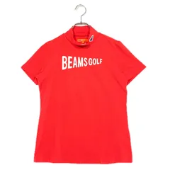 中古 レディース ビームスゴルフ BEAMSGOLF 半袖シャツ M 赤 レッド モックネック