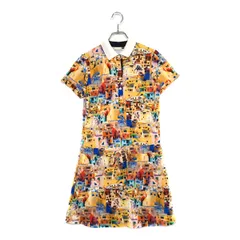 中古 レディース カッパゴルフ KAPPA GOLF ワンピース M オレンジ系 総柄