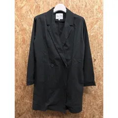 【中古】[印象B] AMERICAN HOLIC アメリカンホリック レディース F ブラック 黒 綿100% 薄手 チェスターコート ポケット無し 裏地無し 無地 ダブルカフ 長袖のサムネイル
