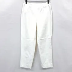 【中古】[印象B] PIAZZA SEMPIONE ピアッツァ センピオーネ テーパード裾スリットパンツ / ボトムス レディース 42 オフホワイト 綿×ポリウレタン ストレッチのサムネイル