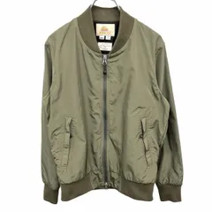 古着 SHIPS GENERAL SUPPLY|KELTY 薄手 ブルゾン ジャケット 無地 裏地無し ダブルジップ 長袖 日本製 ポリ100% S カーキグリーン レディース