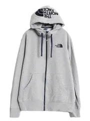 ノースフェイス リアビュー スウェット フード パーカー メンズ L 古着 アウトドア トレーナー ハイネック フルジップ 裏起毛 ワンポイント