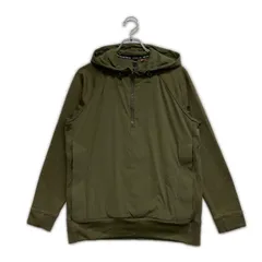 中古 メンズ アディダスゴルフ adidas GOLF ブルゾン M カーキ ハーフジップアウター フーディー 中綿 防寒