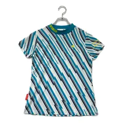 中古 レディース ルコックスポルティフ le coq sportif 半袖シャツ M ブルー系 モックネック 吸汗速乾  総柄