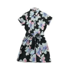 中古 レディース リエンダ rienda ワンピース S 黒系 ブラック 花柄