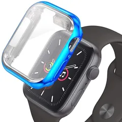 HINATA Apple Watch 対応 フルカバーケース Series7 ケース カバー 全面保護 耐衝撃 シリーズ 7 45mm ブルー 0
