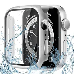 CAERMA Apple Watch用 ケース iWatch Series 11/10/9/8/7/6/5/4/SE3/SE2/SE 41mm対応 超薄型 アップルウォッチ用 カバー 防水 硬度9H 強化ガラス 高透過率 高耐久 耐衝撃 全面保護 Appl 1