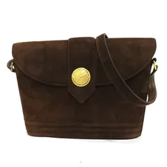     中古 イブサンローラン ショルダーバッグ バケツ型 ヴィンテージ ゴールド金具 ABランク スエード ブラウン YVES SAINTLAUREN 【送料無料】【西神店】