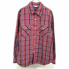 古着 Levi's RED TAB リーバイス レッドタブ M メンズ シャツ チェック 長袖 両胸ポケット 綿100% レッド×ホワイト×ネイビー×パープル 赤