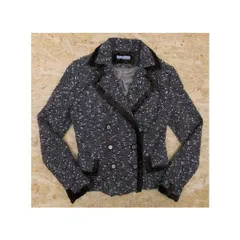 古着 オフオン ofuon リーファージャケット 長袖 テーラードカラー 裏地付き ウール×アクリル×レーヨン×ナイロン サイズ38 茶系 レディース