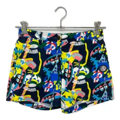 中古 レディース アンパスィ and per se ショートパンツ S ネイビー調 ヴェネチアモチーフ 総柄