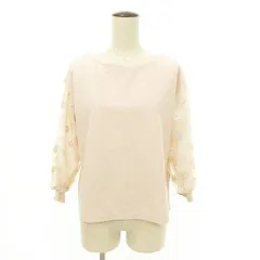 アースミュージック&エコロジー EARTH MUSIC & ECOLOGY WHITE LABEL チュールスリーブ トレーナー F パステルピンク ■TC