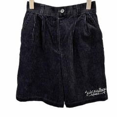 AD2011 12SS シルクウールギャバ2タックワイドショーツ 黒 - メルカリ