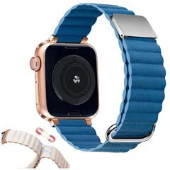 [スマート良品] アップルウォッチ バンド マグネット アップルウォッチ ベルト 男女兼用 防水 革 装着簡単 高級 38mm 40mm 41mm 42mm 44mm 45mm 49mm 全機種対応 (38mm/40mm/41mm/Series10の42m 0