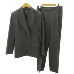 バーバリーズ Burberrys ヴィンテージ スーツ セットアップ ジャケット パンツ 総裏 ダブル ストライプ グレー 0320 IBO92