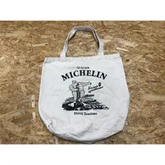 【中古】[印象BC] MICHELIN ミシュラン トートバッグ エコバッグ 英字プリント かばん カバン オフホワイト×グレーのサムネイル