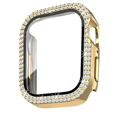 アップルウォッチ用 互換品 カバー キラキラ Apple Watch 38mm 40mm 41mm 42mm 44mm 45mm 46mm SE (イエローゴールド, 45mm) Apple WATCHとの互換性あり 0