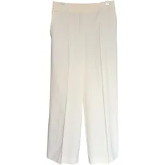  Demi-Luxe ビームス beams デミルクスビームス　 ロングパンツ  ホワイト 白系 アイボリー ワイド レディース36【DD150】のサムネイル