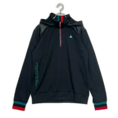 中古 メンズ ルコックスポルティフ le coq sportif 長袖シャツ LL 黒 ブラック フード付き 裏微起毛