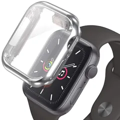 HINATA Apple Watch 対応 フルカバーケース シルバー Silver 40mm / Series6 Series5 Series4 SE ケース カバー 全面保護 耐衝撃 0