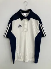 adidas アディダス ポロシャツ S ホワイト 無地 ワンポイント ブランドロゴ ライン柄 半袖