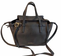 美品】フェラガモ エイミー 2WAYバッグ 黒 シボ革 ハンドバッグ - メルカリ