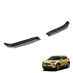 送料無料 トヨタ ヤリスクロス / ヤリスクロス (Toyota Yaris Cross) 2021 年式 専用 リアバンパー プロテクター ガード カーゴカバー 外装 ドレスアップ カスタムパーツ ステンレス製 両面テープ付き ブラック 選択可 かっこいい
