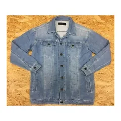 【中古】[印象B] rienda リエンダ レディース サイズF(フリー) ライトブルー 薄青 ジャケット 薄手 柔らか生地感 長袖 インディゴカラー 裏パイル F(フリー)のサムネイル