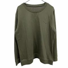 【中古】[印象AB] FILA フィラ Tシャツ / カットソー / プルオーバー レディース LL XL グリーン 緑 ポリ×綿 ミニ裏毛 ロゴ刺繍 長袖 丸首 ロングスリーブ