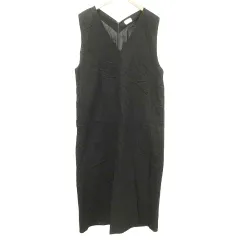 アーバンリサーチ ドアーズ URBAN RESEARCH DOORS ジャンパースカート ノースリーブ ワンピース ロング S 黒 ブラック ■GY99