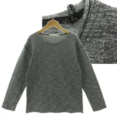 エディション Edition トゥモローランド 霜降りロングスリーブTシャツ 54-11-54-1 1114 ロンT コットン ブラック 黒 ホワイト 白 Mのサムネイル