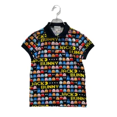 中古 レディース ジャックバニー Jack Bunny!! 半袖ポロシャツ 0(S) 黒 マルチカラー パックマンコラボ