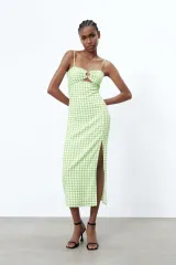 ザラ ギンガムチェック ONE PIECE