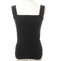 B&Y ユナイテッドアローズ BEAUTY&YOUTH ビューティー&ユース 美品 ノースリーブ カットソー 無地 薄手 Sサイズ 黒 ブラック ■YHS3